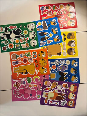 Three Sets of (6) Bluey Stickers - Perfect For A Birthday Party